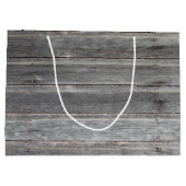 古な(風化させた)木の壁 ラージペーパーバッグ (裏面)