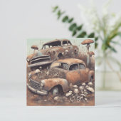 古びたヴィンテージカーとキノコ カード (スタンド正面)