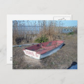 古びた素朴な一艘のボート ポストカード (正面/裏面)