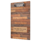 古びた素朴な茶色の木の板 クリップボード (左)