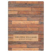 古びた素朴な茶色の木の板 クリップボード (裏面)