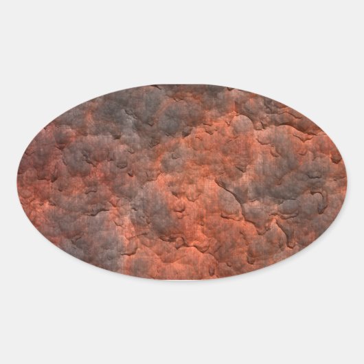 古びた錆びた金属 楕円形シール (正面)