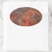 古びた錆びた金属 楕円形シール (バッグ)