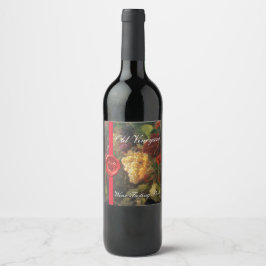 古ぶどうブドウ畑ワイン試飲パーティー赤ワックスシール ワインラベル