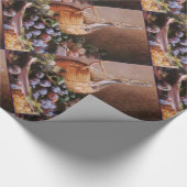 古ぶどうブドウ畑ワイン試飲パーティー ラッピングペーパー (角)