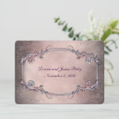 古エレガントいファッションド願の更新 招待状 (スタンド正面)