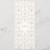 古エレガントクラシックウエディングメニューカード メニュー (裏面)