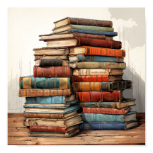 古カラフル本ポスター