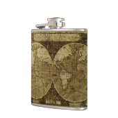 古クラシックい世界マップ フラスク (左)