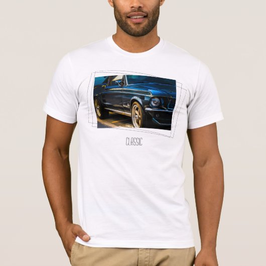 古クラシック車フォトTシャツトップ Tシャツ (正面)