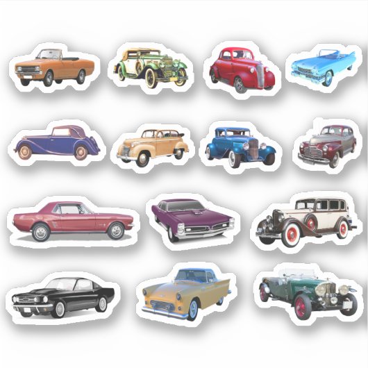 古クラシック車 シール (正面)