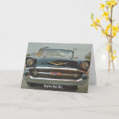 古クールいクラシックおもしろい古いタイマー誕生日カード カード (黄色い花)