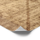 古グランジい地図でスチームパンク熱気球 ポスター (角)