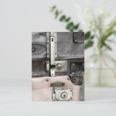 古スーツケースはがき ポストカード (スタンド正面)