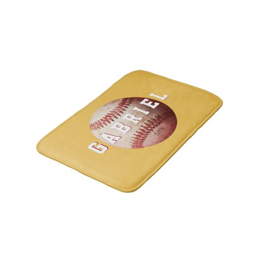 古パーソナライズされたい風化野球 バスマット (アングル)