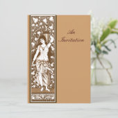 古ビクトリアンい装飾ファッションドパネル 招待状 (スタンド正面)