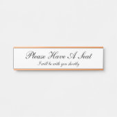 古ファッションドいお伝統的客様 サインプレート (正面)