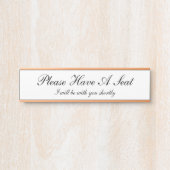 古ファッションドいお伝統的客様 サインプレート (正面)