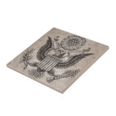 古ファッションドいアメリカの紋章 タイル (側面)