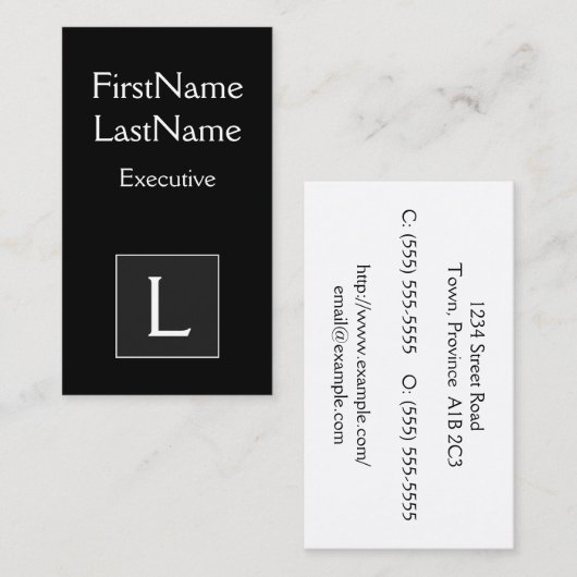 古ファッションドいクラシックおよび業務執行用カード 名刺 (正面/裏面)