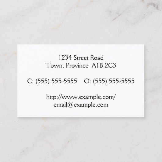 古ファッションドいクラシックおよび業務執行用カード 名刺 (裏面)