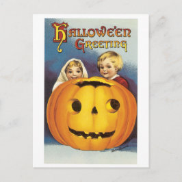 古ファッションドいハロウィーン、ジャック・オ・ランタン ポストカード