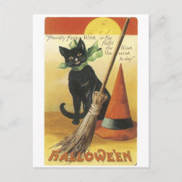 古ファッションドいハロウィーン ポストカード