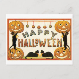 古ファッションドいハロウィーン ポストカード