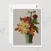 古ファッションドい花籠 ポストカード (正面/裏面)