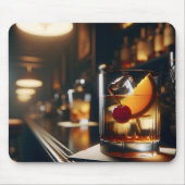 古ファッションドい飲み物のバー マウスパッド (正面)