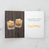 「古ファッションドい」パニーウィスキーウッド誕生日 カード (内部)