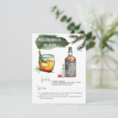 古ファッションドい|ホリデーカクテルレシピカード カード (スタンド正面)