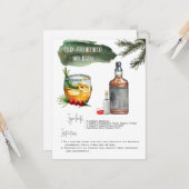 古ファッションドい|ホリデーカクテルレシピカード カード (正面/裏面インサイチュ)