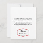 古ファッションドい|ホリデーカクテルレシピカード カード (裏面)