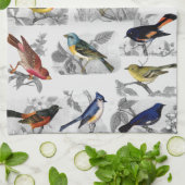 古ファッションド鳥 キッチンタオル (折り畳み)