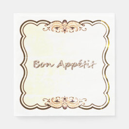 古フランスのヴィンテージ数々のの スタンダードランチョンナプキン