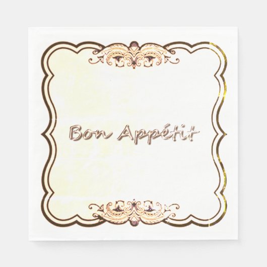 古フランスのヴィンテージ数々のの スタンダードランチョンナプキン (正面)