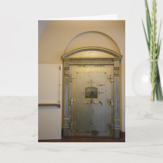 「古ホテルのドア」誕生日カード カード (正面)