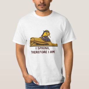 古代おもしろいエジプトのスフィンクスのジョークデザイン Tシャツ