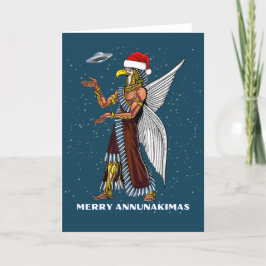 古代おもしろいUFOアヌンナキエイリアンクリスマス カード