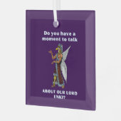 古代おもしろいUFOアヌンナキエイリアン ガラスオーナメント (正面左)