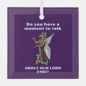 古代おもしろいUFOアヌンナキエイリアン ガラスオーナメント (正面)