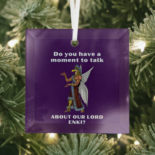 古代おもしろいUFOアヌンナキエイリアン ガラスオーナメント (インサイチュ)