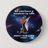 古代おもしろいUFOアヌンナキエイリアン 缶バッジ (正面)