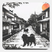 古代ささやきチョウ スクエアシール (正面)