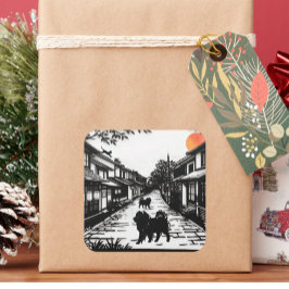 古代ささやきチョウ スクエアシール