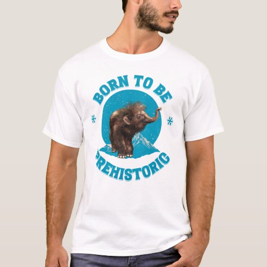 古代に生まれて ウーリーマンモス 赤ちゃん Tシャツ (正面)