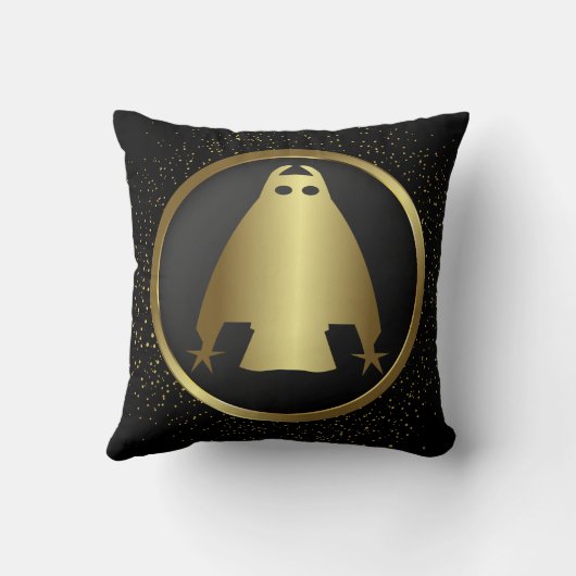 古代のアーティスト – ゴールデンフクロウ クッション (裏面)