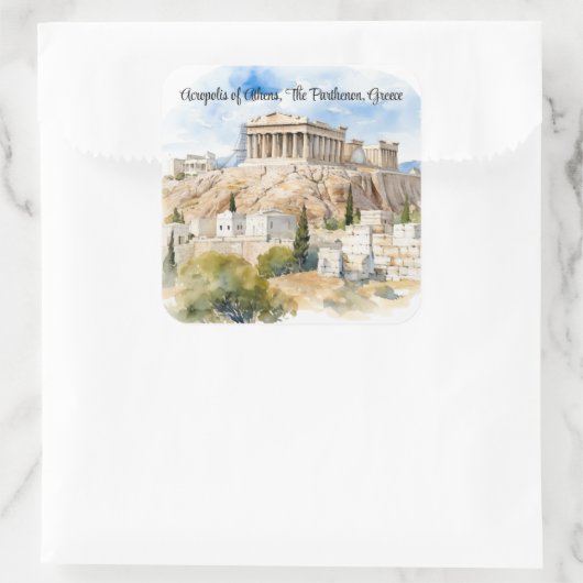 古代のエコー、アクロポリスの守護者 スクエアシール (バッグ)