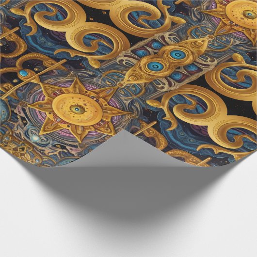 古代のエレガンス:ケルトとエジプト融合 ラッピングペーパー (角)